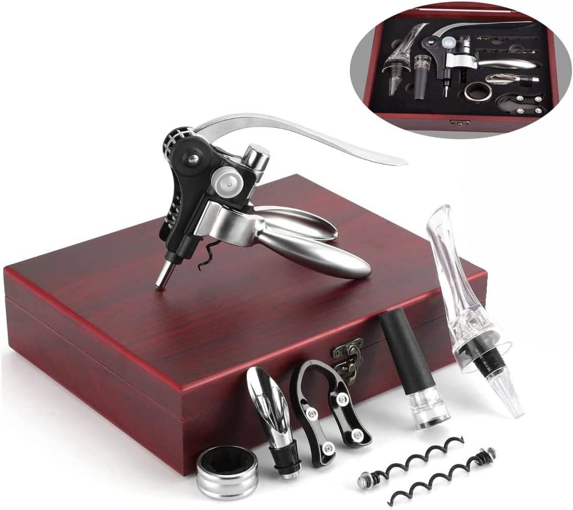 Luxury Wine Opener Kit - Wood Case Gift Packaging