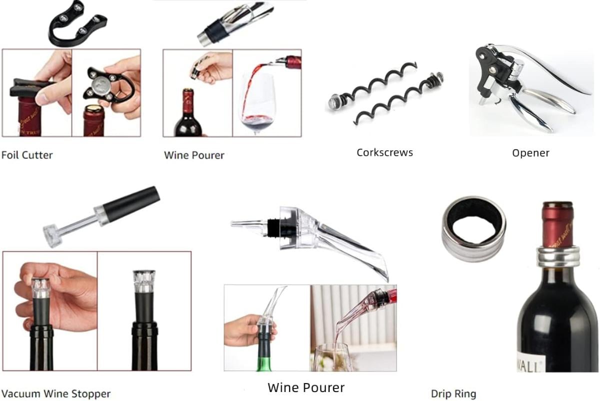 Luxury Wine Opener Kit - Wood Case Gift Packaging