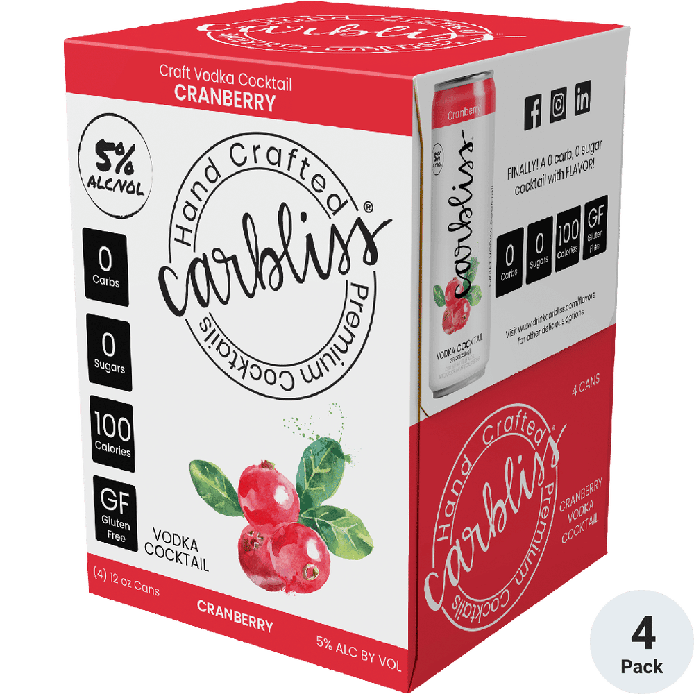 Carbliss Cran Carbliss Vodka Cranberry RTD 4pk 12 oz